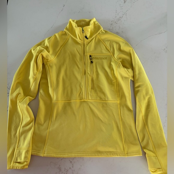 Marmot Light Yellow Quarter-Zip Fleece Jacket - Picture 2 of 5